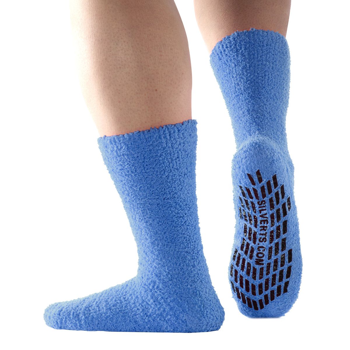 Mens / Womens Non Skid Hospital Socks - 6 Pack Slipper Socks