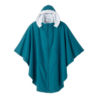Unisex Luxurious Fur-Lined Winter Wheelchair Cape