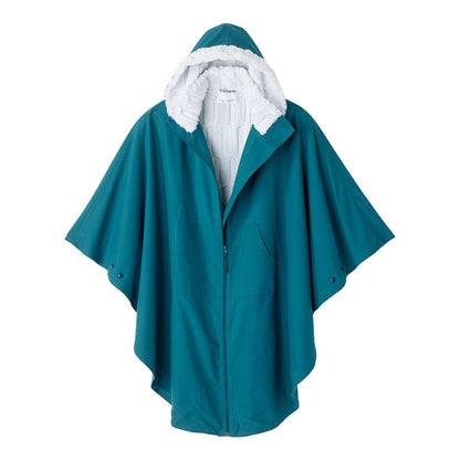 Unisex Luxurious Fur-Lined Winter Wheelchair Cape