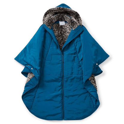 Unisex Luxurious Fur-Lined Winter Wheelchair Cape