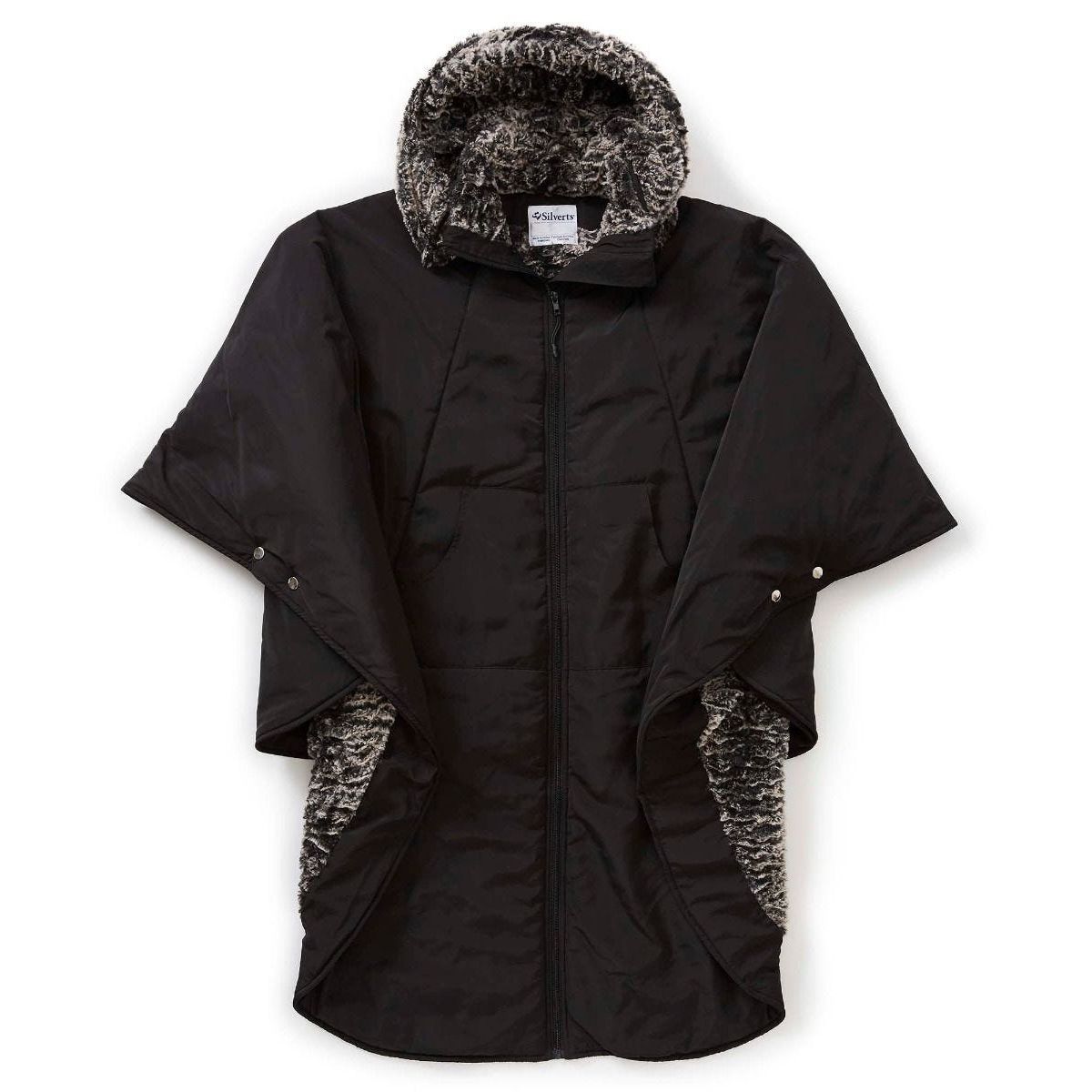 Unisex Luxurious Fur-Lined Winter Wheelchair Cape