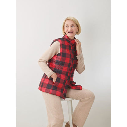 Women's Reversible Magnetic Snap Front Puffer Vest