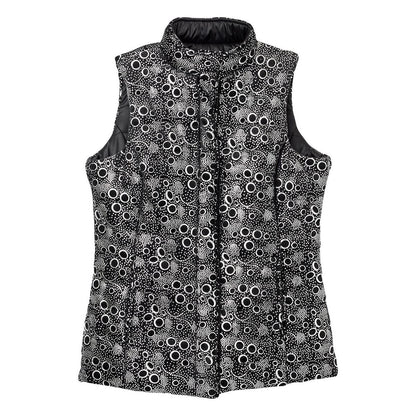 Women's Reversible Magnetic Snap Front Puffer Vest