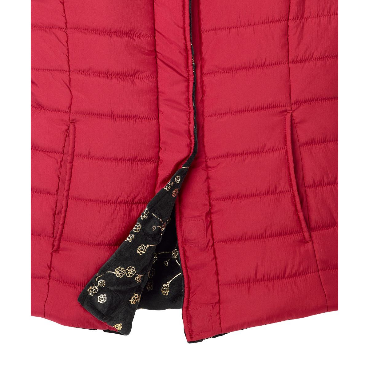Women's Reversible Magnetic Snap Front Puffer Vest