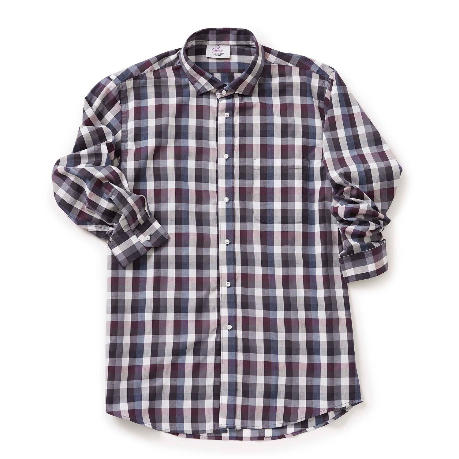 Men's Self Dressing Magnetic Buttons Dress Shirt