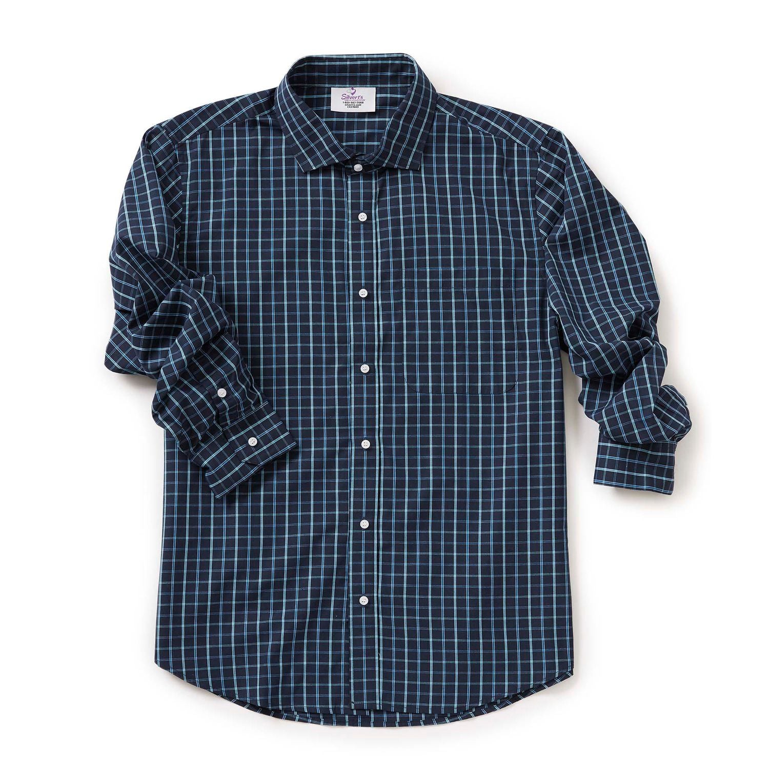 Men's Self Dressing Magnetic Buttons Dress Shirt