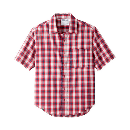 Magnetic Buttons Mens Short Sleeve Shirt