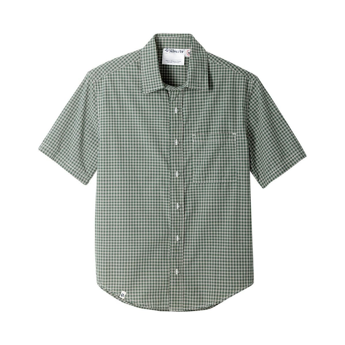 Magnetic Buttons Mens Short Sleeve Shirt
