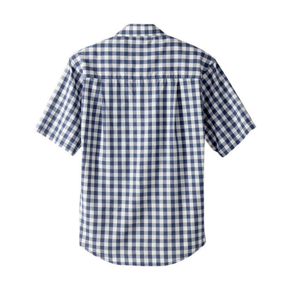 Magnetic Buttons Mens Short Sleeve Shirt