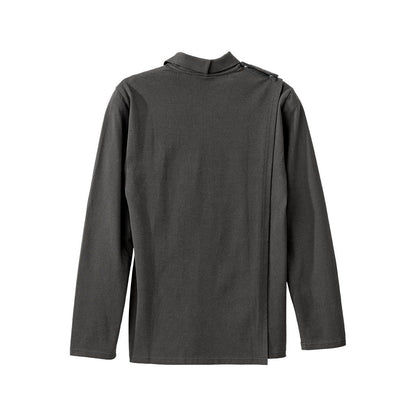 Men's Adaptive Open Back Polo Shirt with Long Sleeves