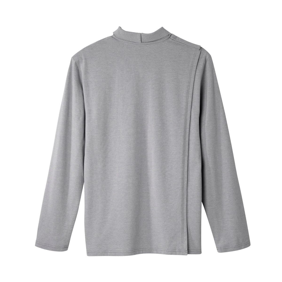 Men's Adaptive Open Back Polo Shirt with Long Sleeves