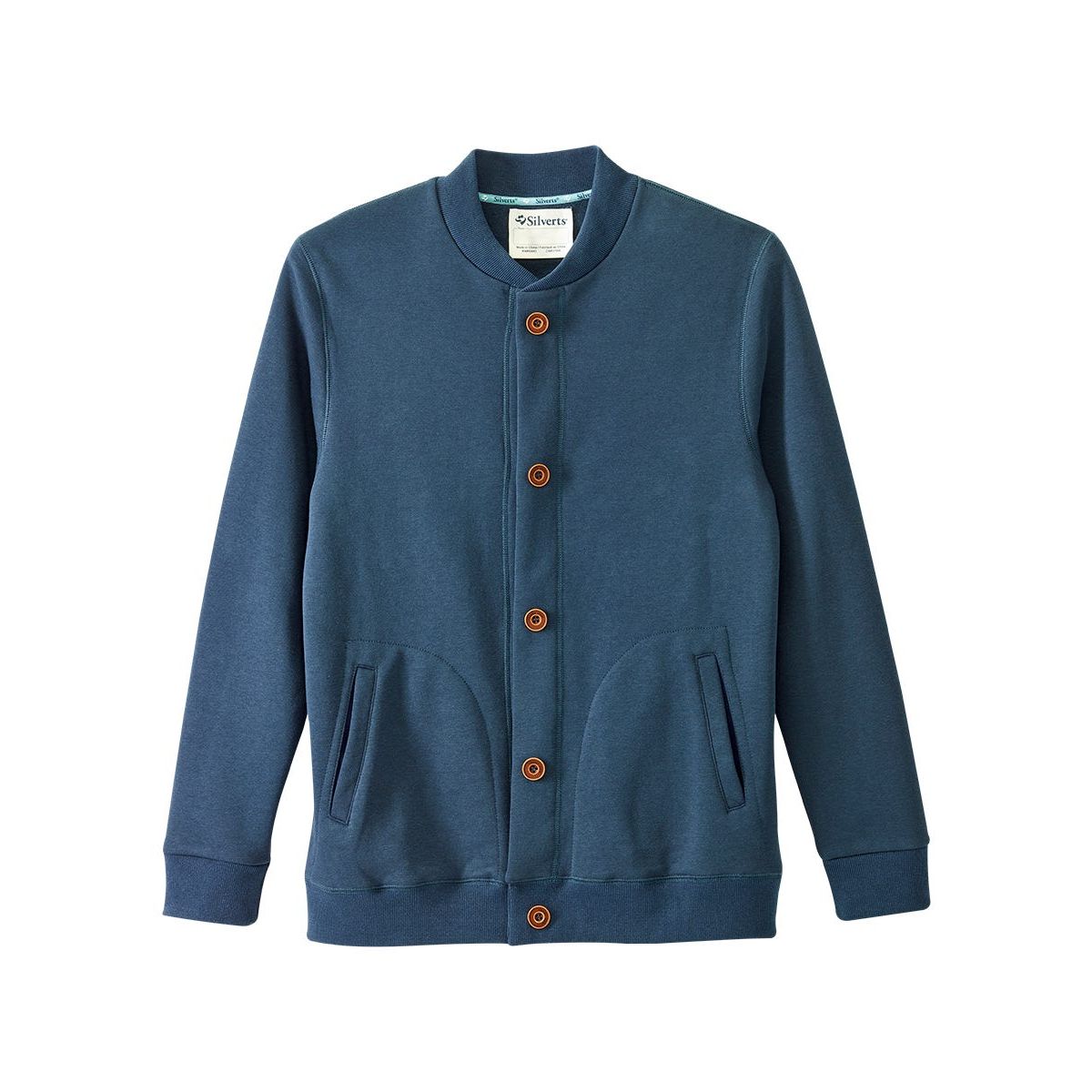 Men's Magnetic Button Front Bomber Jacket