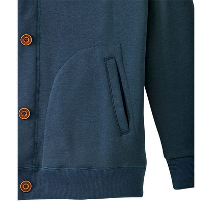 Men's Magnetic Button Front Bomber Jacket