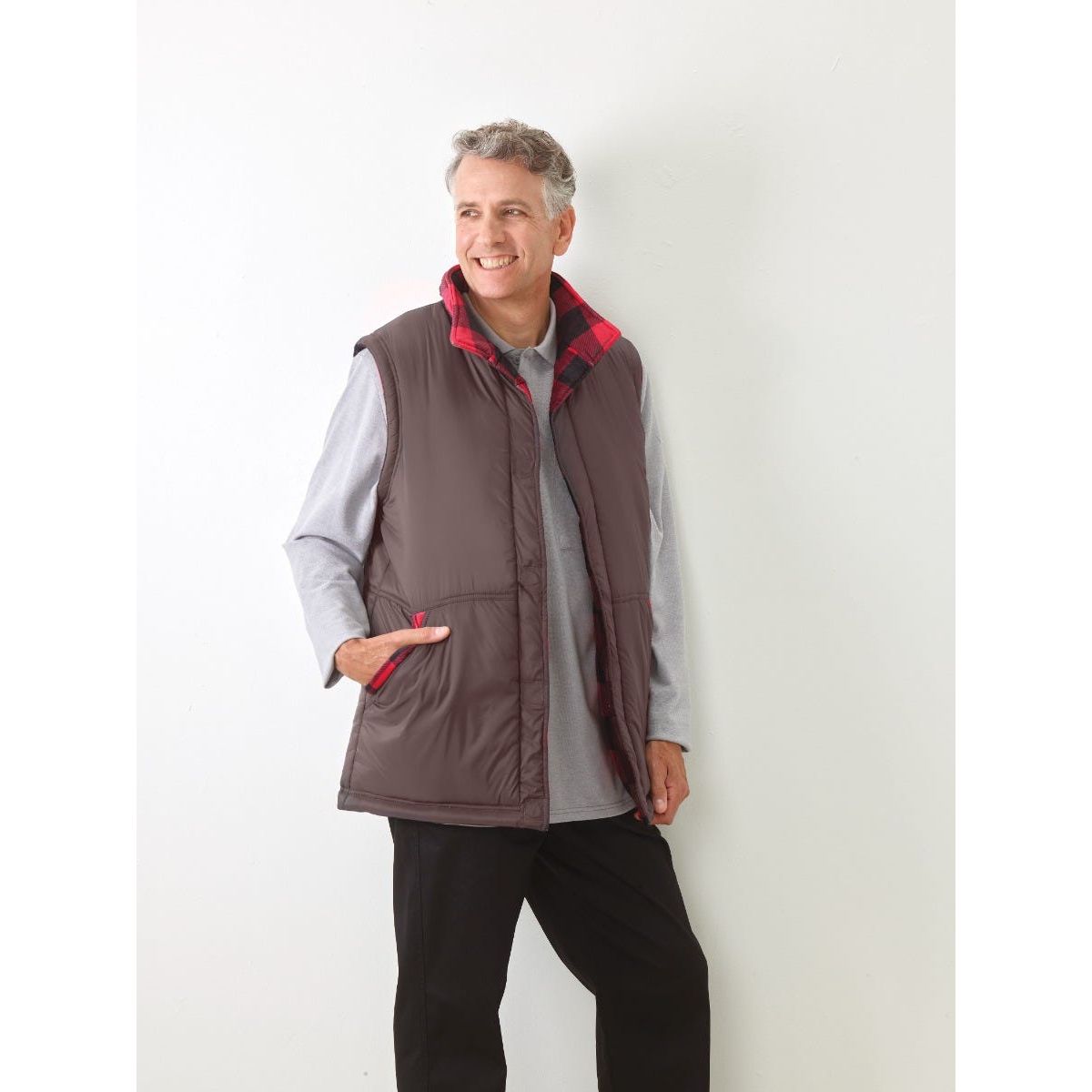 Men's Reversible Magnetic Front Vest