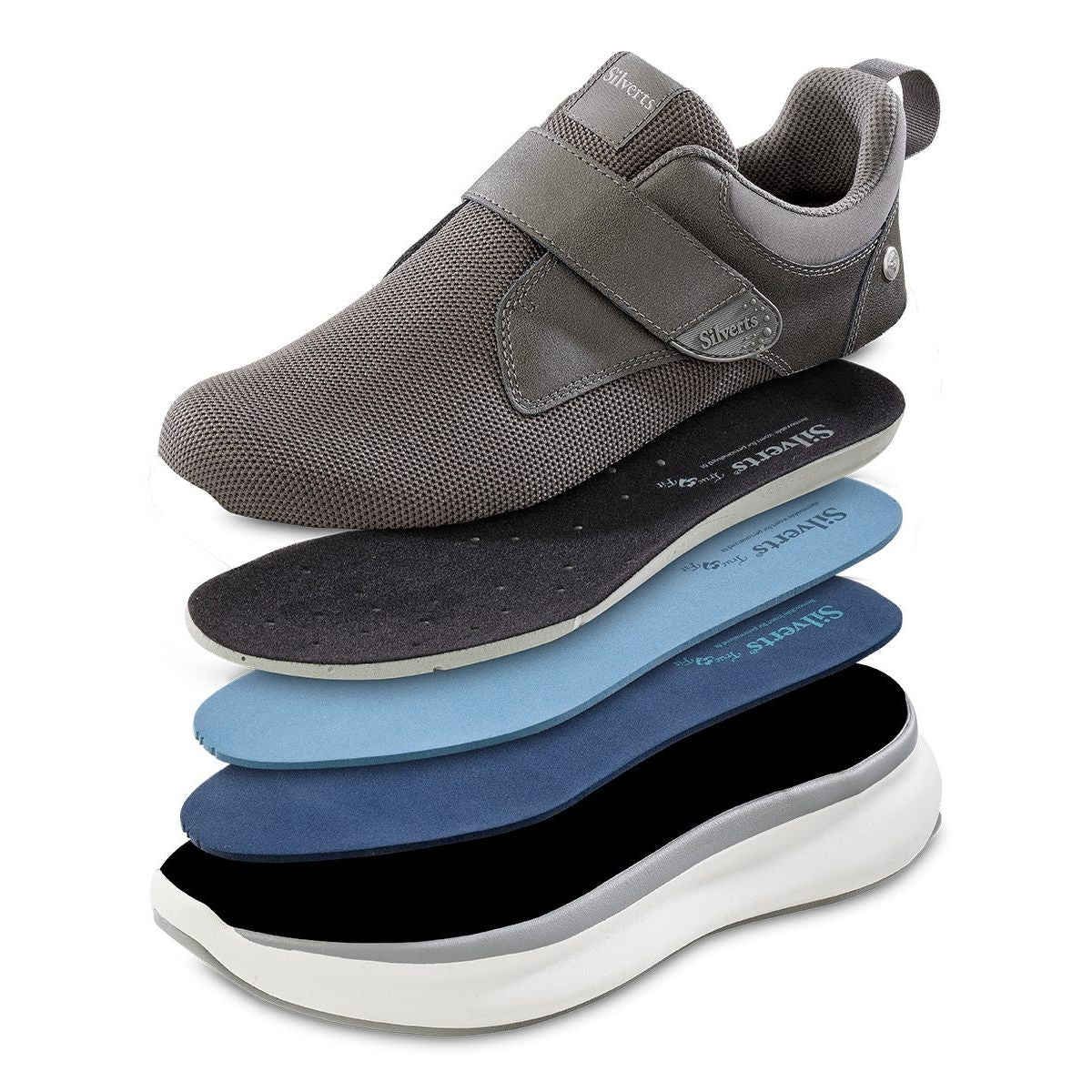 Men’s Single Strap Walking Shoes – Adjustable Fit (Regular to Extra Wide)