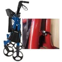 Titus Extra-Wide Deluxe Bariatric Walker Rollator. 600lb Wt Capacity (Blue Unavailable)