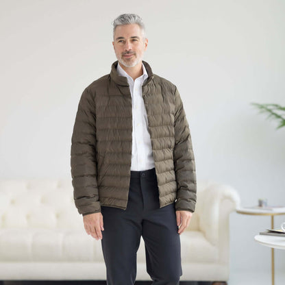 Weatherproof x MagnaReady Magnetic Front Water-Resistant Puffer Jacket in Olive