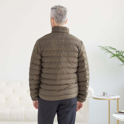 Weatherproof x MagnaReady Magnetic Front Water-Resistant Puffer Jacket in Olive