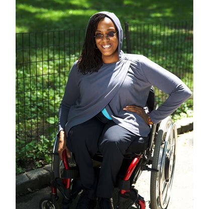 Women's Adaptive Hooded Wrap Magnetic Cardigan by MagnaReady®