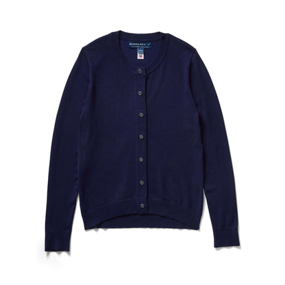 Women's Navy Adaptive Magnetic Front Knit Cardigan Sweater by MagnaReady®