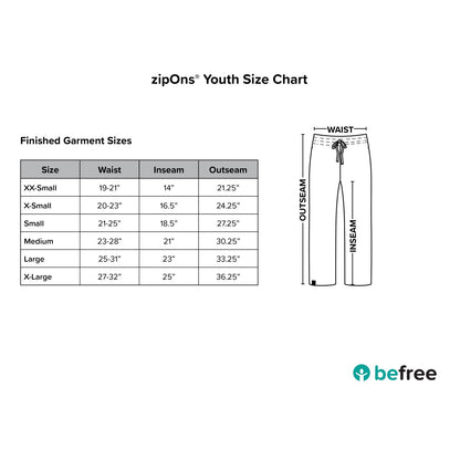 👉 zipOns Youth Lightweight Adaptive Pants by befree – Open Side Zipper Pants for Easy Dressing